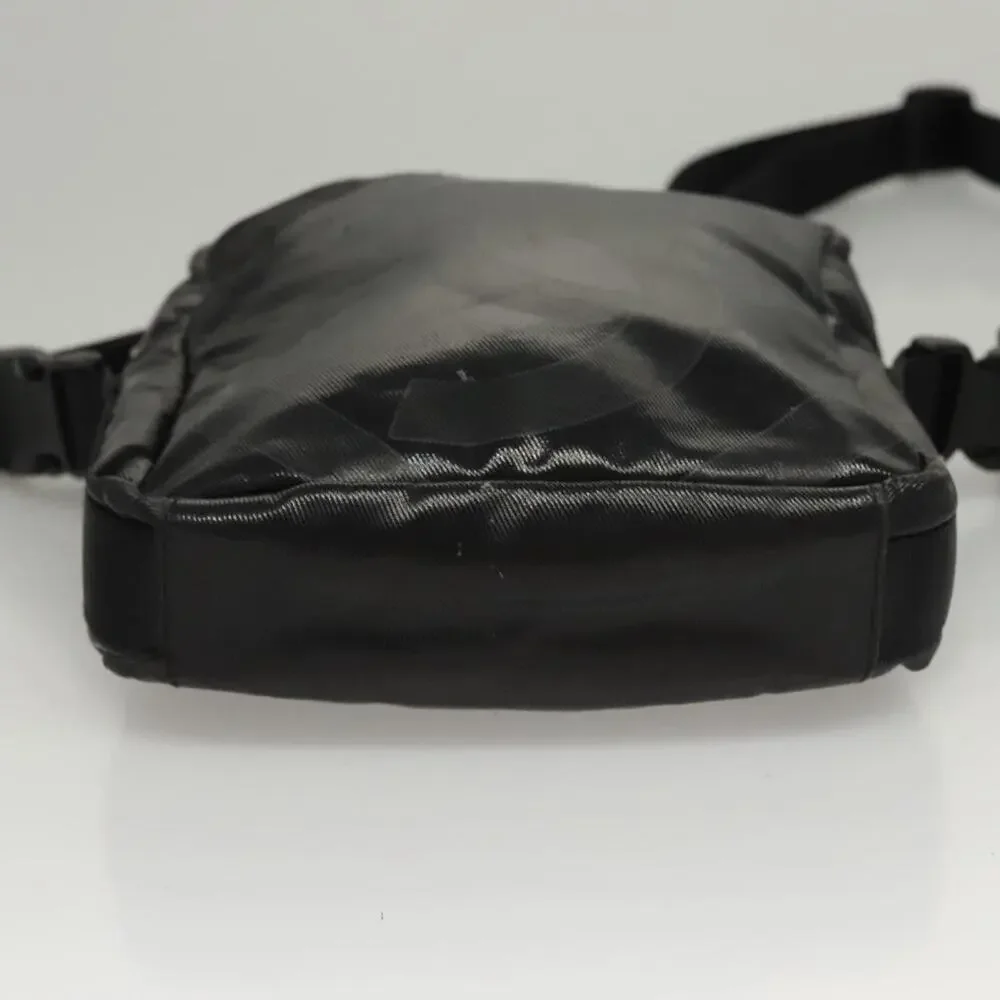 Chanel Coated Canvas Sports Shoulder Bag Black